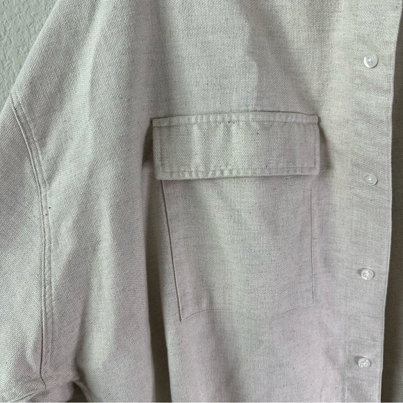 Frank and Eileen McLoghlin Utility Natural Denim Oversized Shirt SZ M/L - Picture 5 of 10